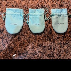 Set of 3 Tiffany & Co. Small Empty Dust Bags